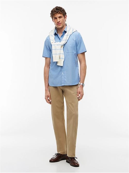 light oxford solid ss bd shirt TOMMY HILFIGER | MW0MW422850GY